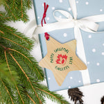 Ringette Star - Wooden Christmas ornament / magnet